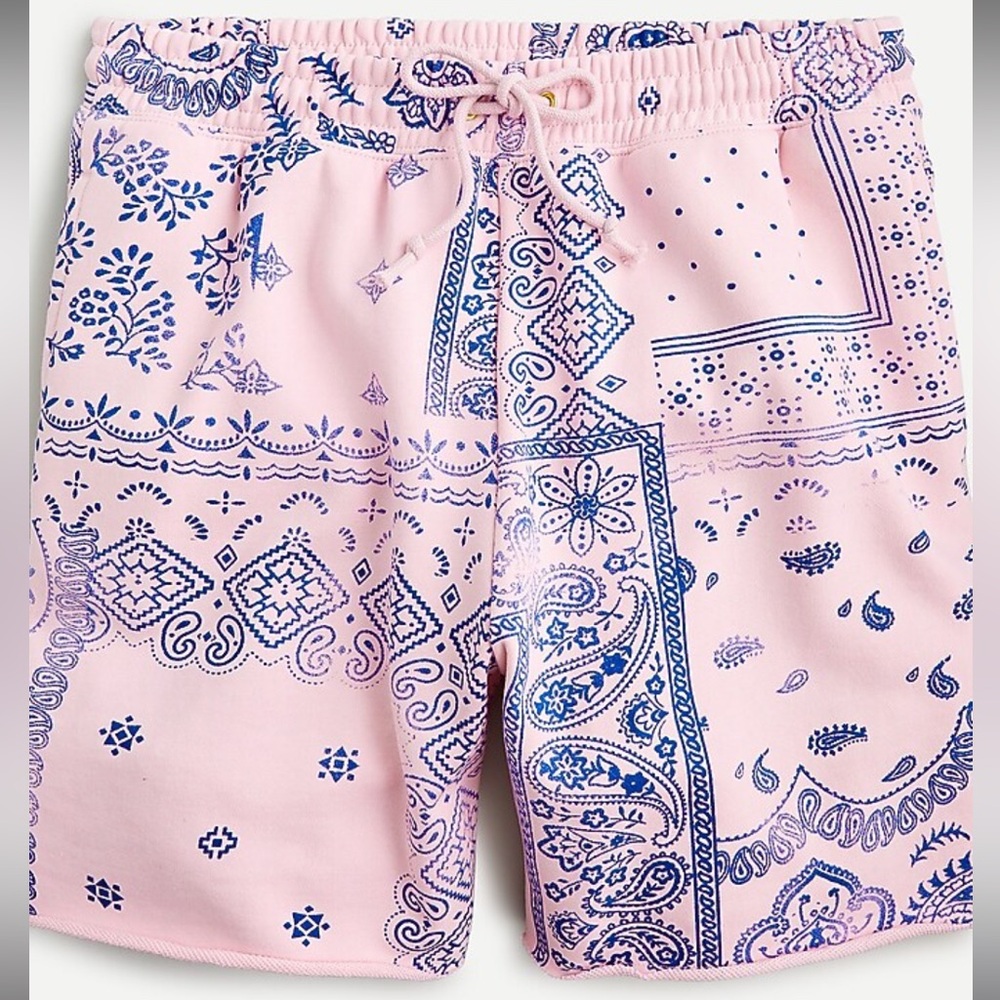 J. Crew Pink paisley shorts